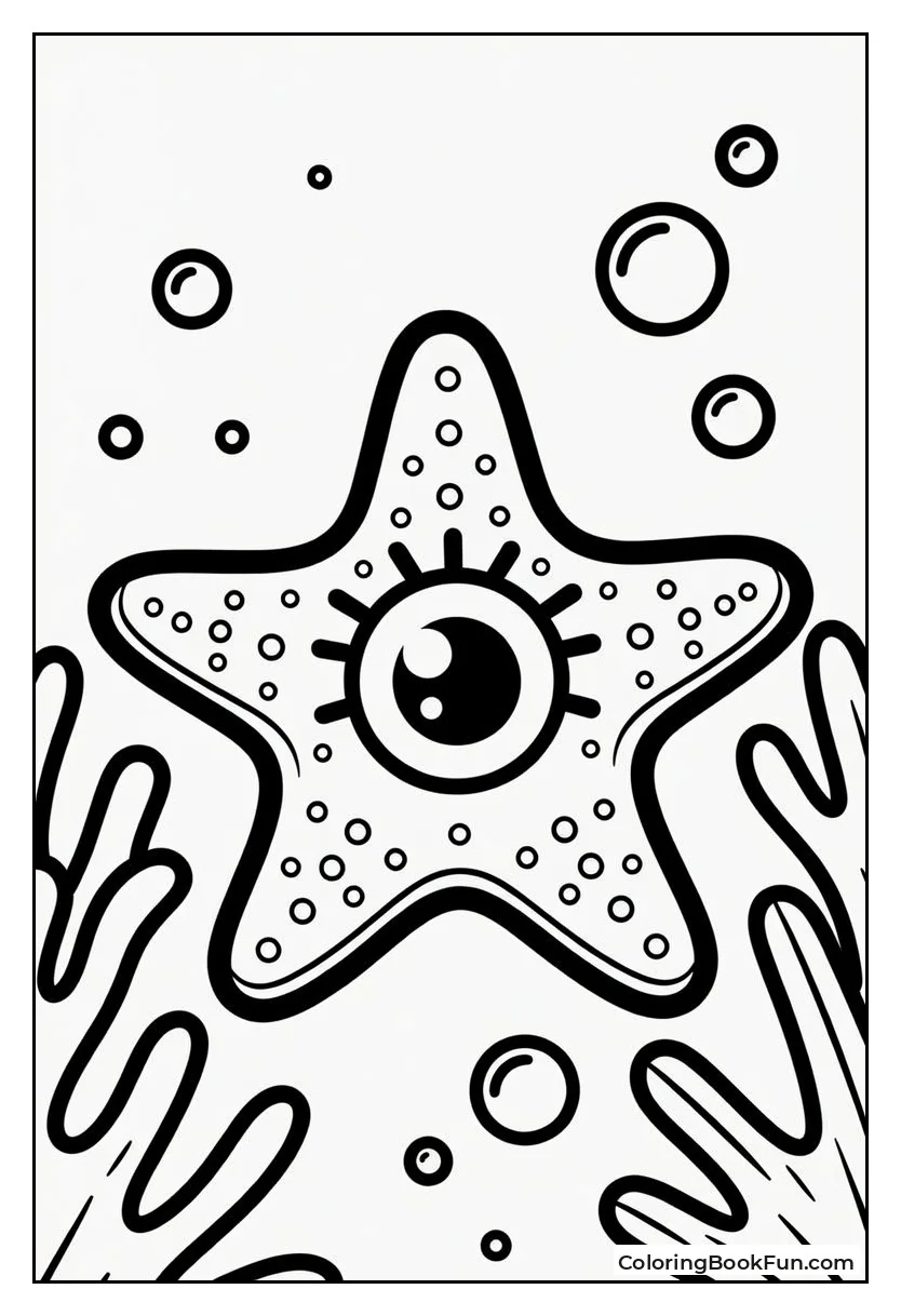 Sparkles the Starfish Swims with Bubbles