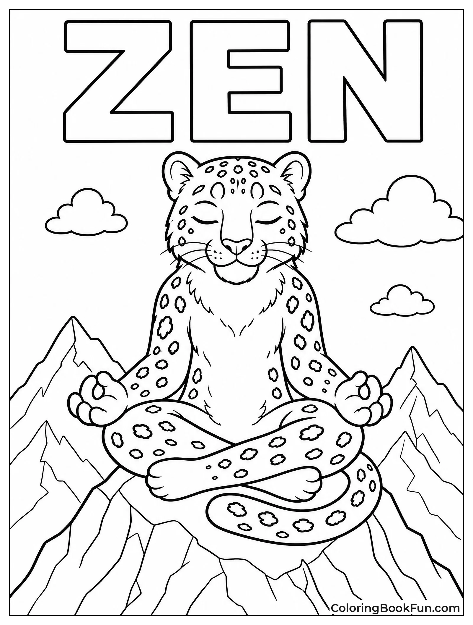 Snow Leopard Meditates on Mountain Peak