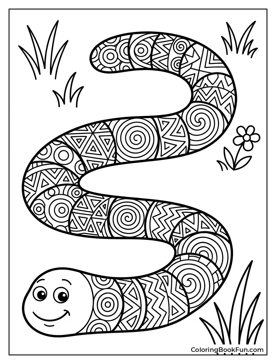 Worm Segments Filled With Patterns