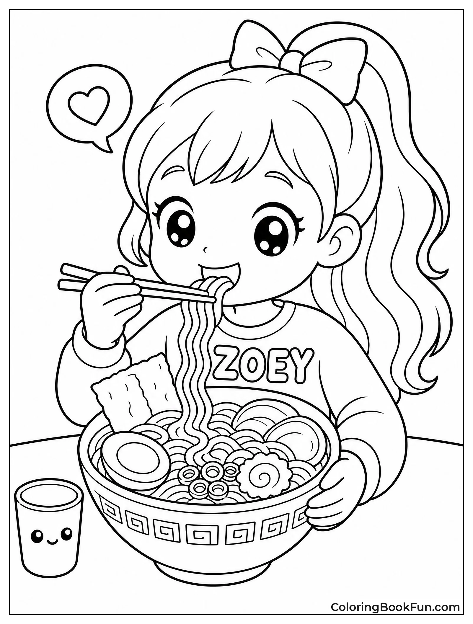 Zoey Eats Ramen with Chopsticks
