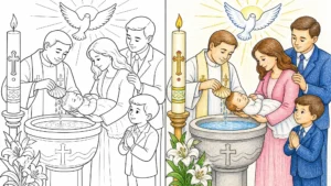 baptism coloring pages