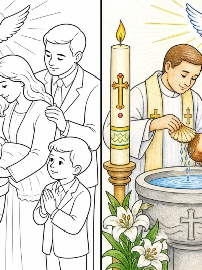 Baptism coloring pages