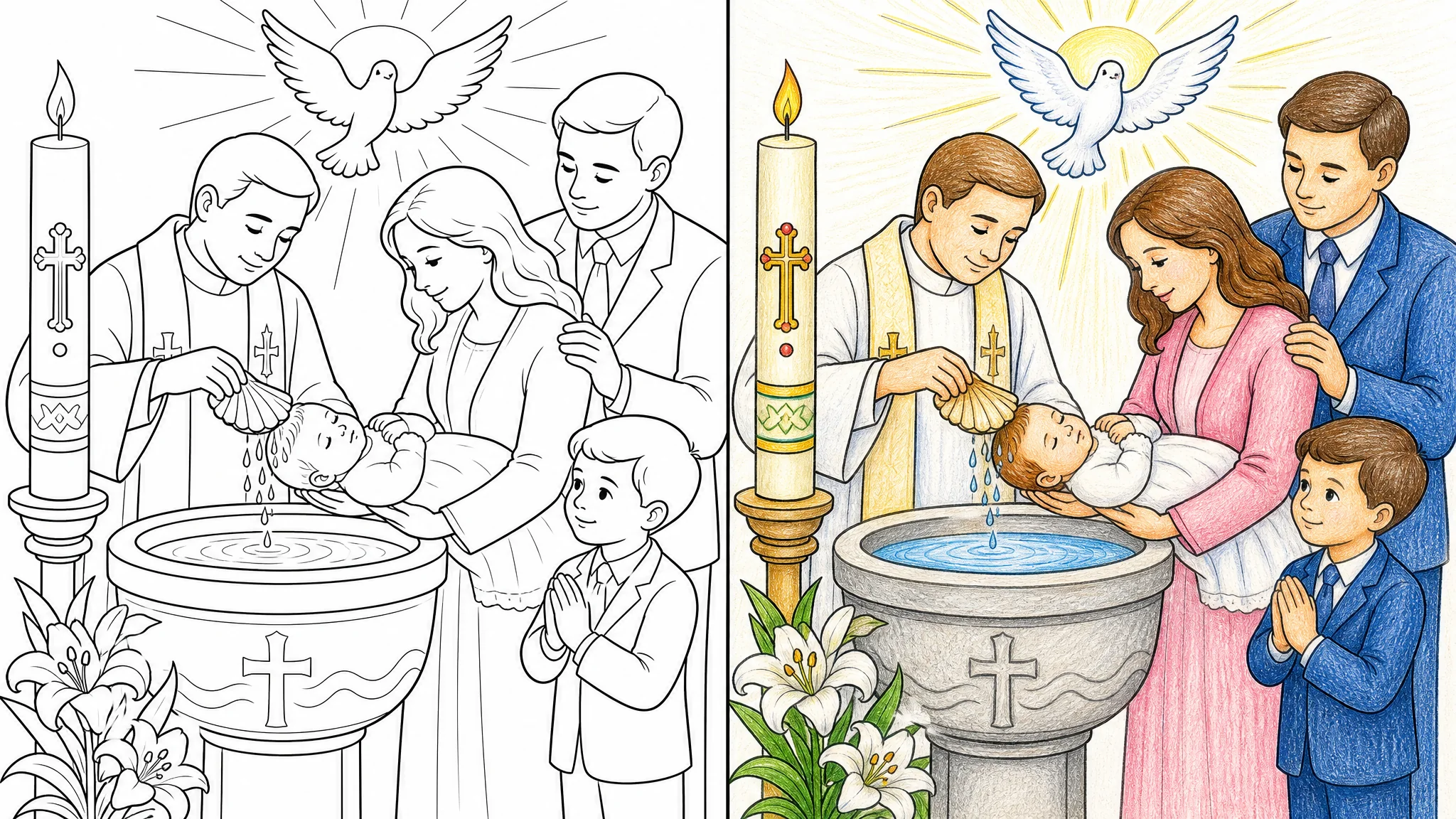 47 Baptism Coloring Pages (Free PDFs)