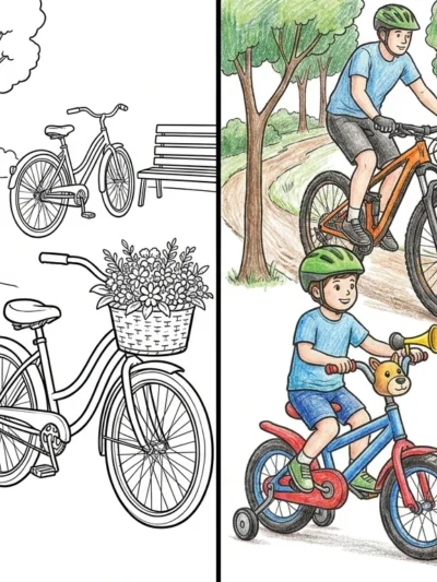Bike coloring pages