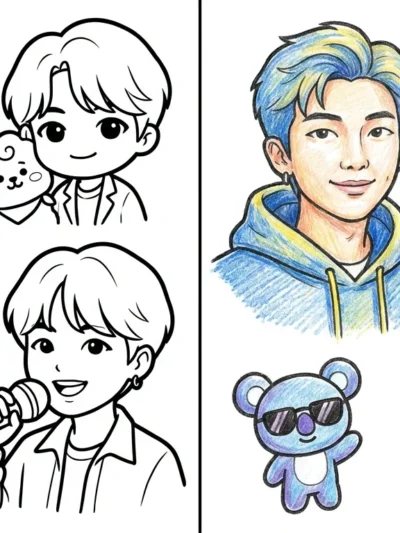 Bts coloring pages
