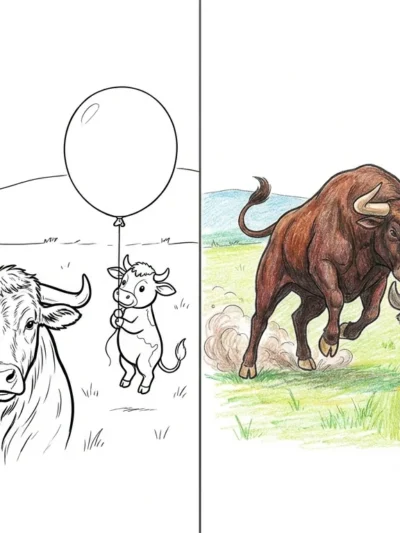 Bull coloring pages