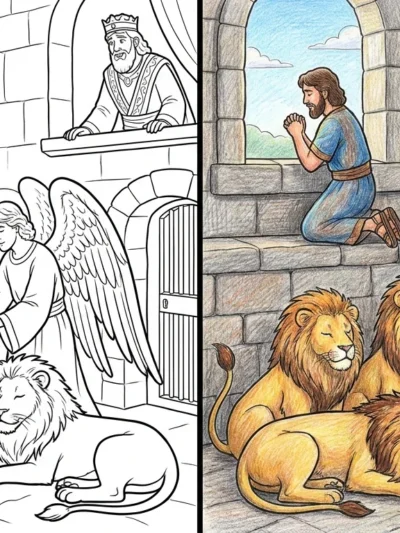 Daniel And The Lions Den coloring pages