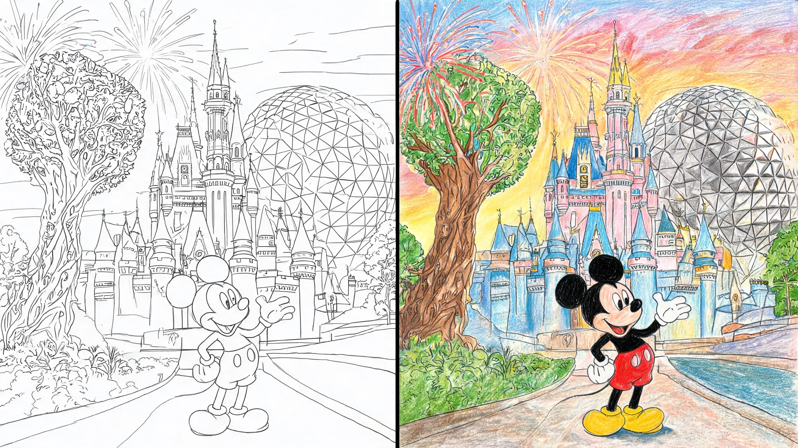 47 Disney World Coloring Pages (Free PDFs)