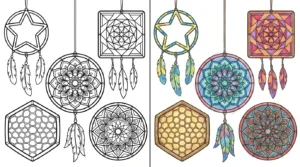 dream catcher coloring pages