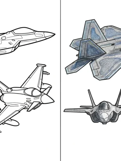 Fighter Jet coloring pages