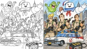 ghostbuster coloring pages