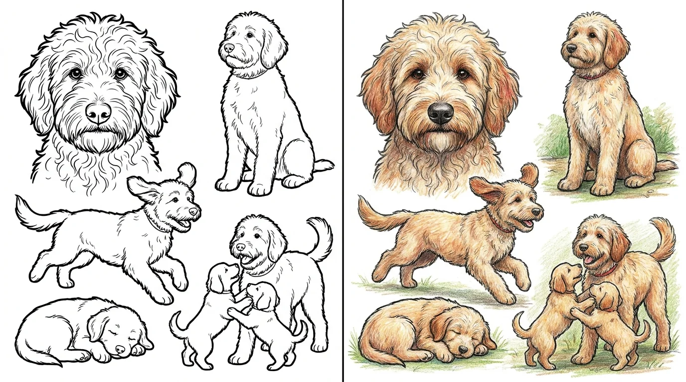 50 Golden Doodle Coloring Pages (Free PDFs)