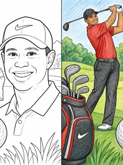 Golf coloring pages