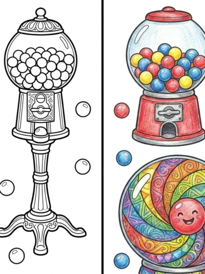 Gumball Machine coloring pages