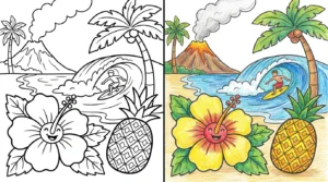 hawaii coloring pages