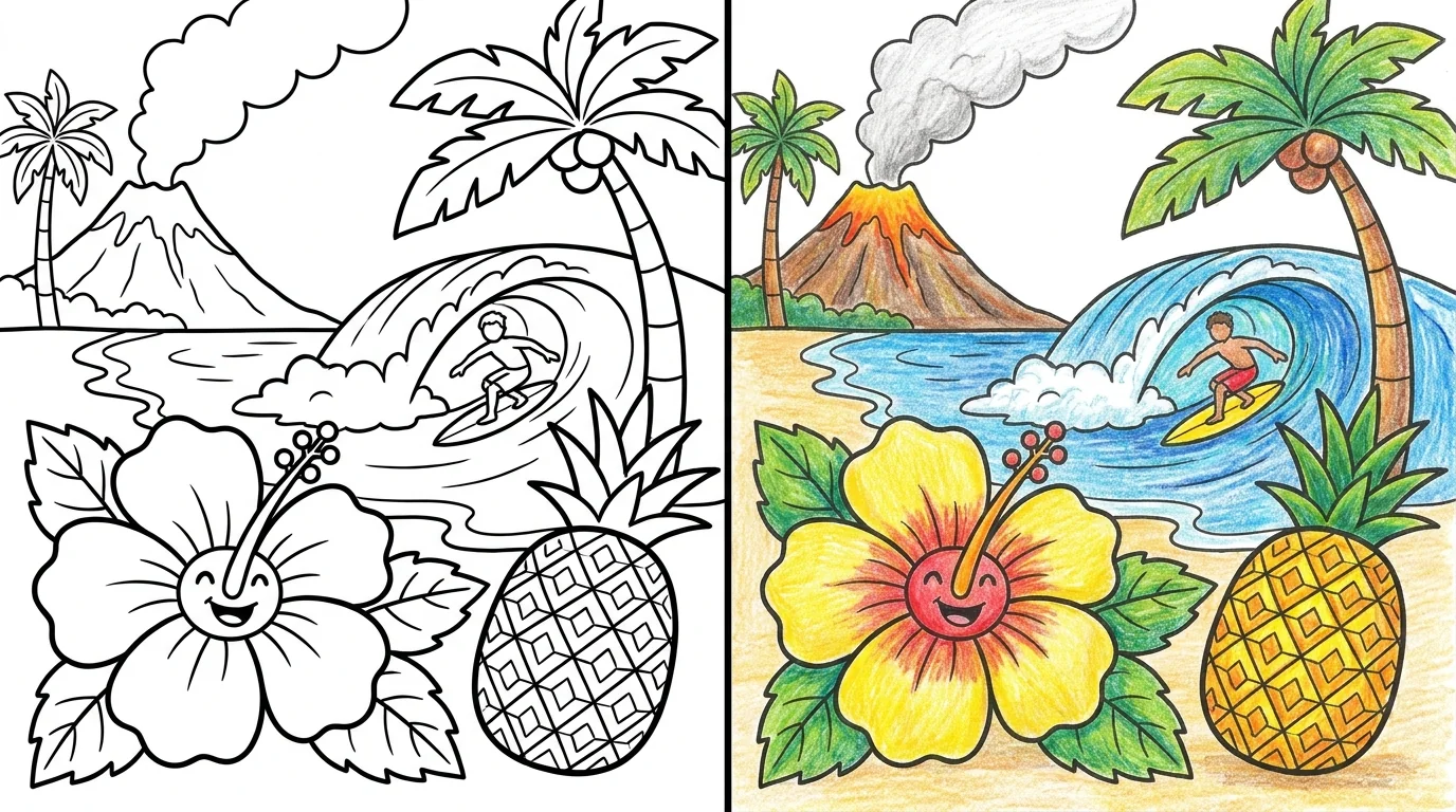 48 Hawaii Coloring Pages (Free PDFs)