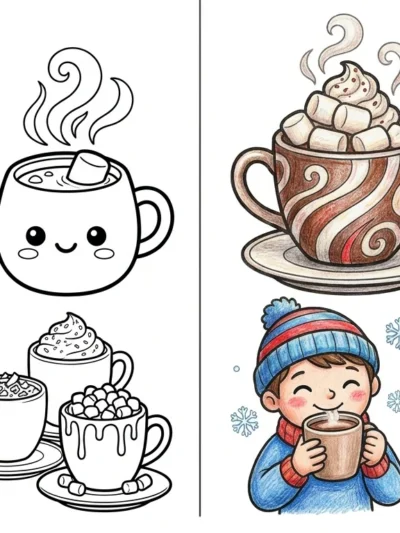 Hot Cocoa coloring pages