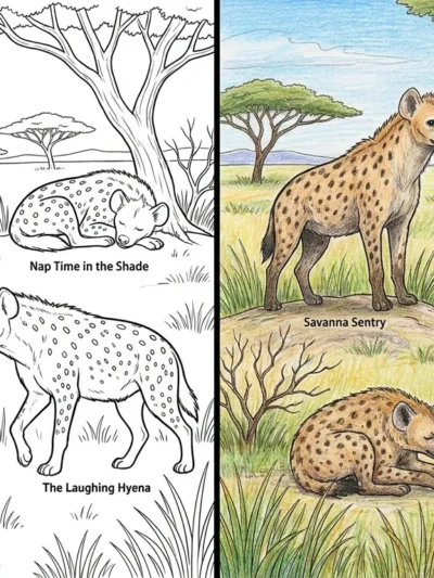 Hyena coloring pages