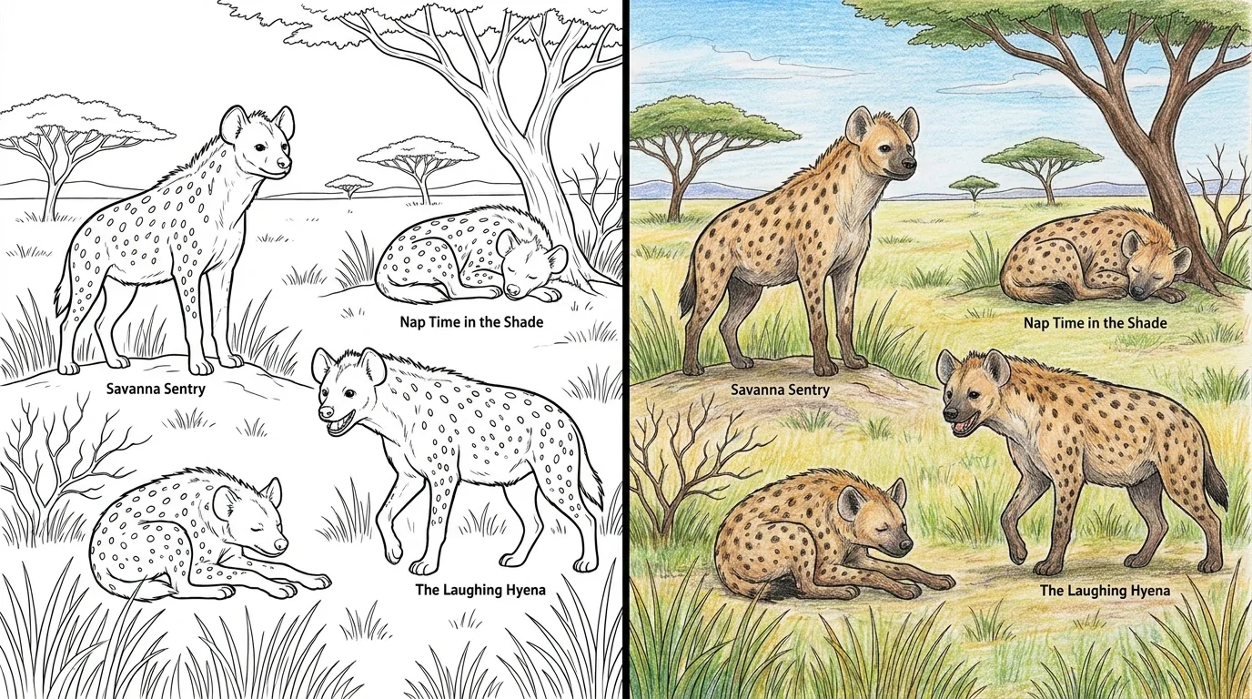 44 Hyena Coloring Pages (Free PDFs)