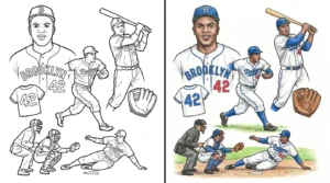 jackie robinson coloring pages