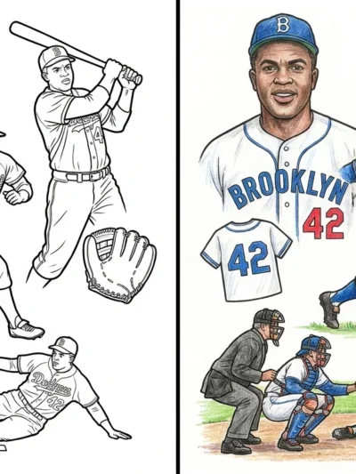 Jackie Robinson coloring pages
