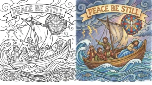 jesus calms the storm coloring pages
