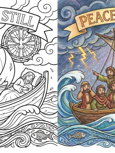 Jesus Calms The Storm coloring pages