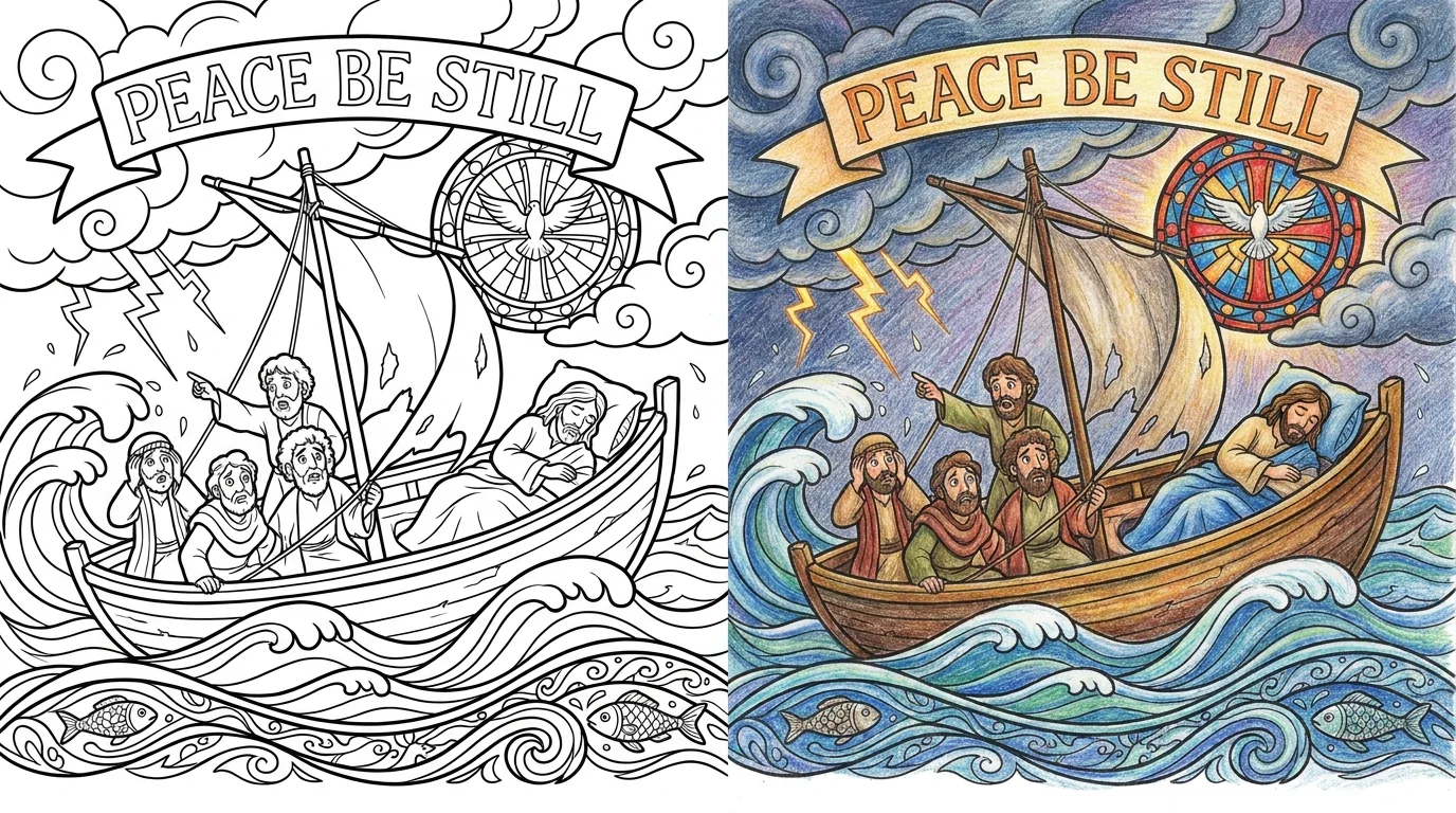 40 Jesus Calms The Storm Coloring Pages (Free PDFs)