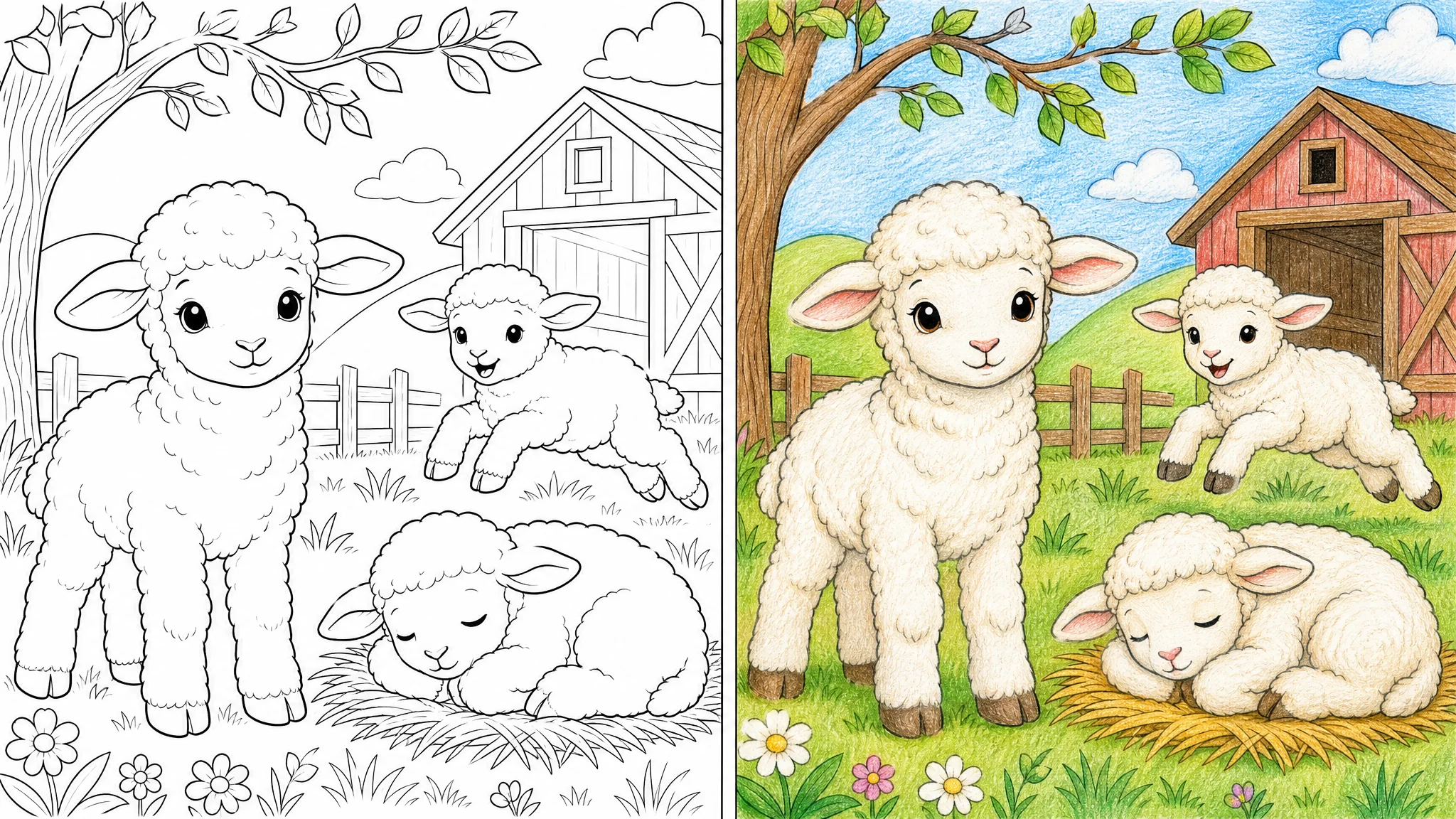 lamb coloring pages