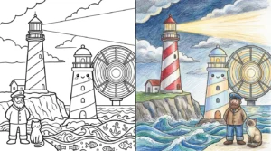 lighthouse coloring pages