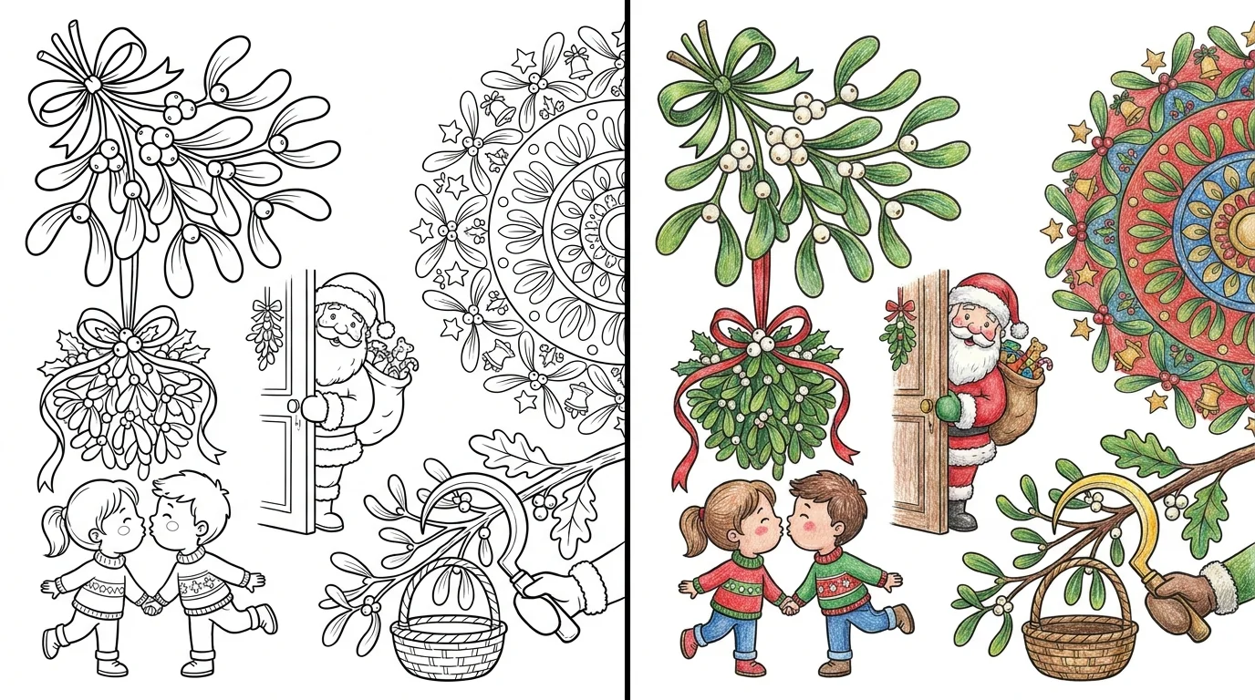 40 Mistletoe Coloring Pages (Free PDFs)