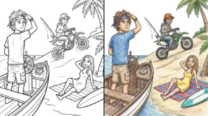 outer banks coloring pages