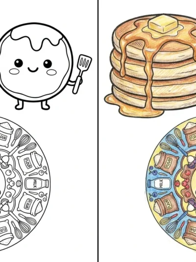 Pancake coloring pages