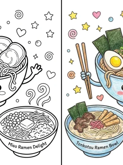 Ramen coloring pages