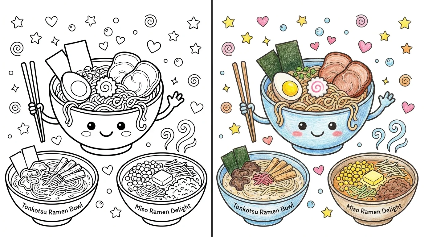 56 Ramen Coloring Pages (Free PDFs)