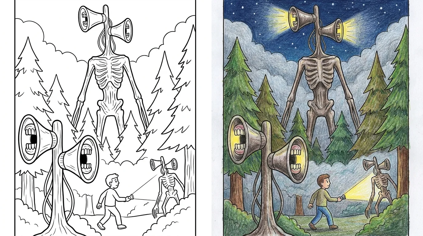 56 Siren Head Coloring Pages (Free PDFs)