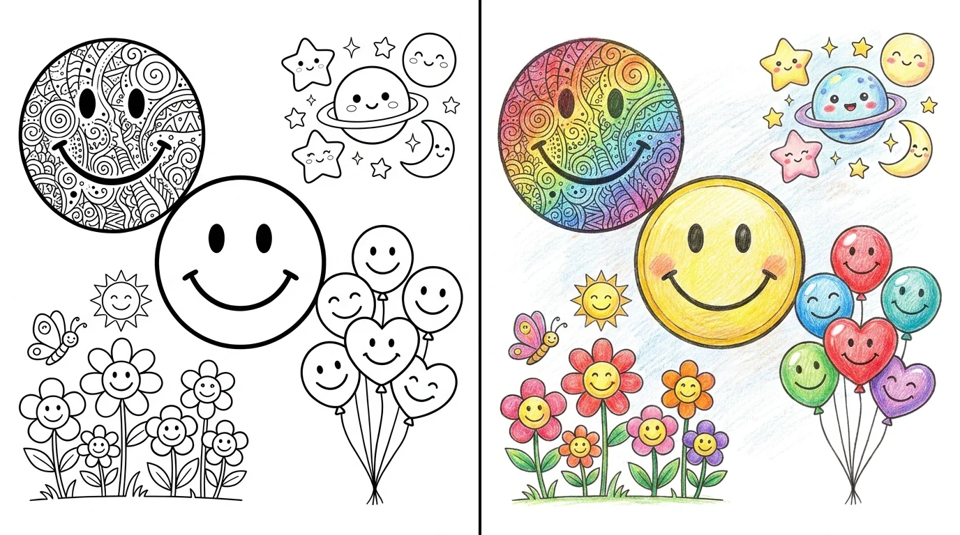 47 Smiley Face Coloring Pages (Free PDFs)