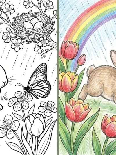 Springtime coloring pages