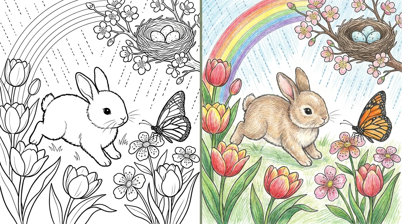 40 Springtime Coloring Pages (Free PDFs)