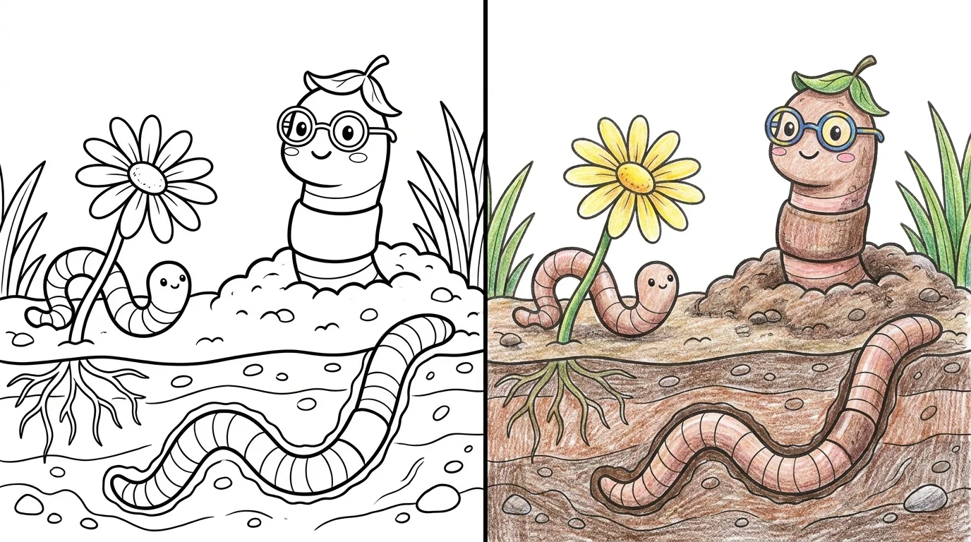 47 Worm Coloring Pages (Free PDFs)