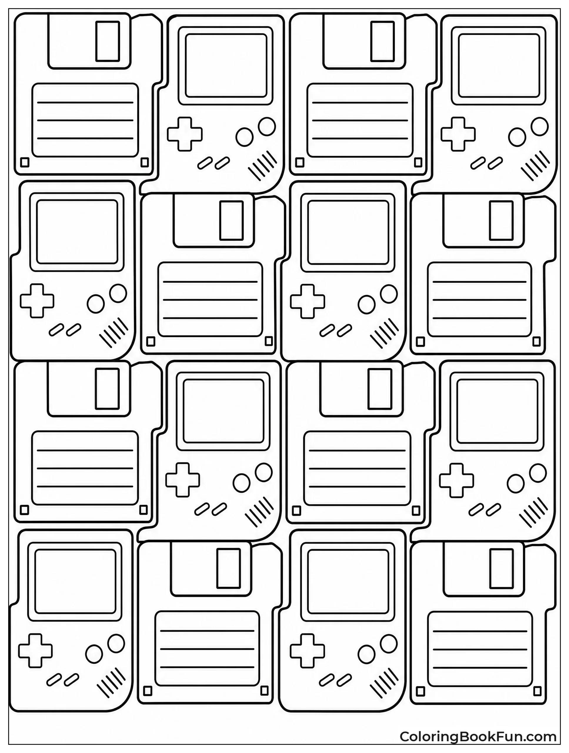 Floppy Disks Lock with Gameboys