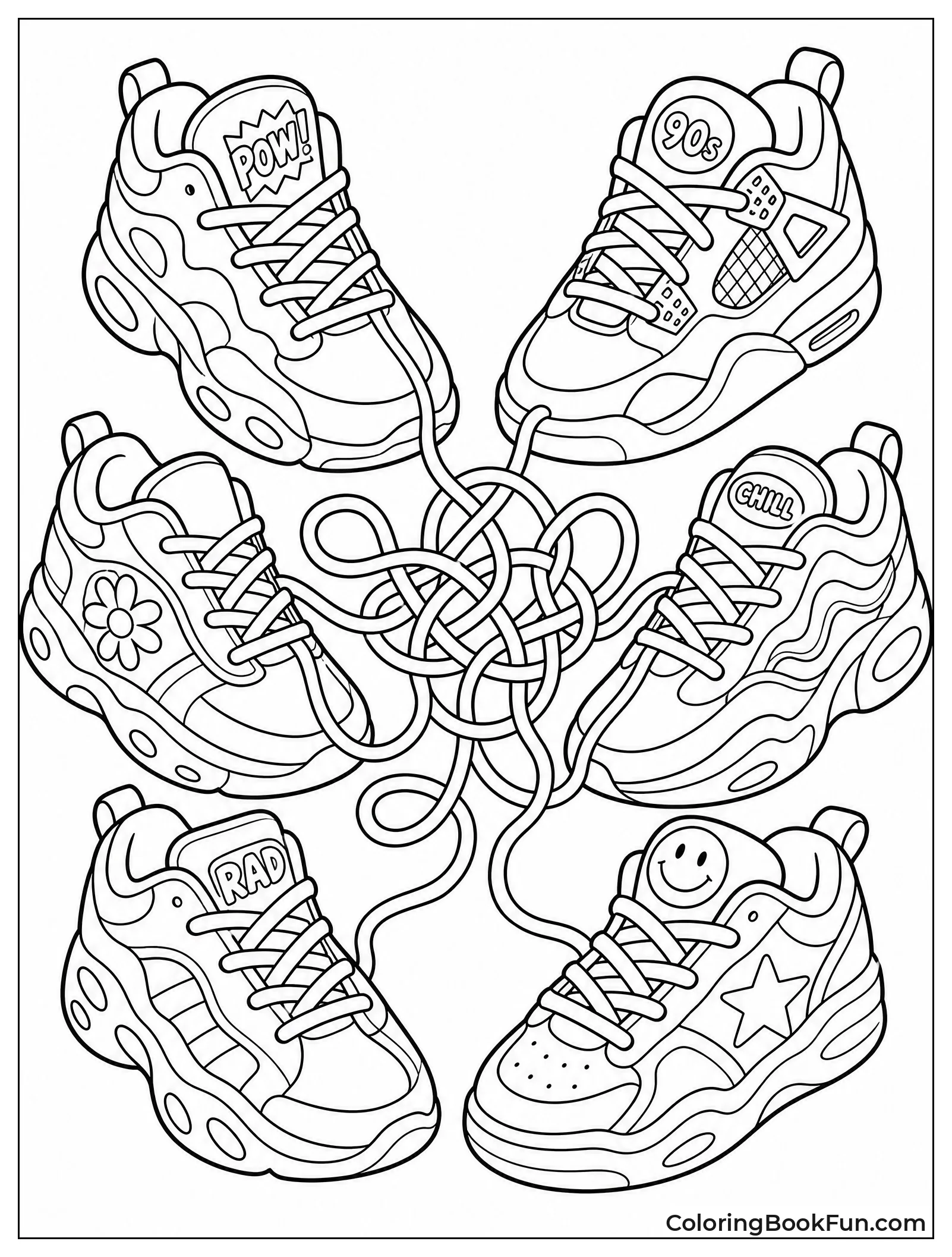 Sneakers Lace into Circular Knots