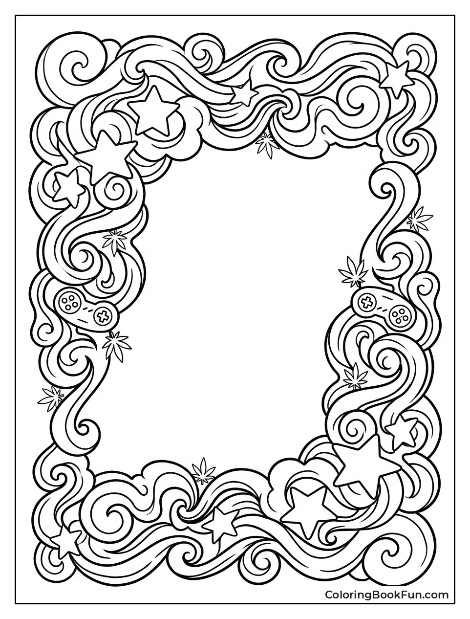 Smoke Curls Frame Hidden Stars