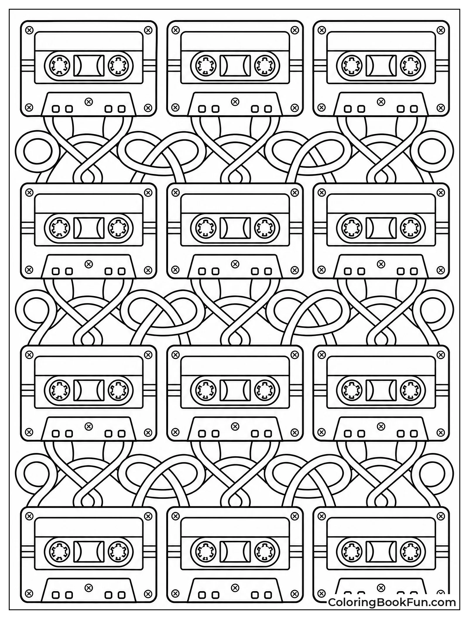 Vhs Tapes Loop in Grid