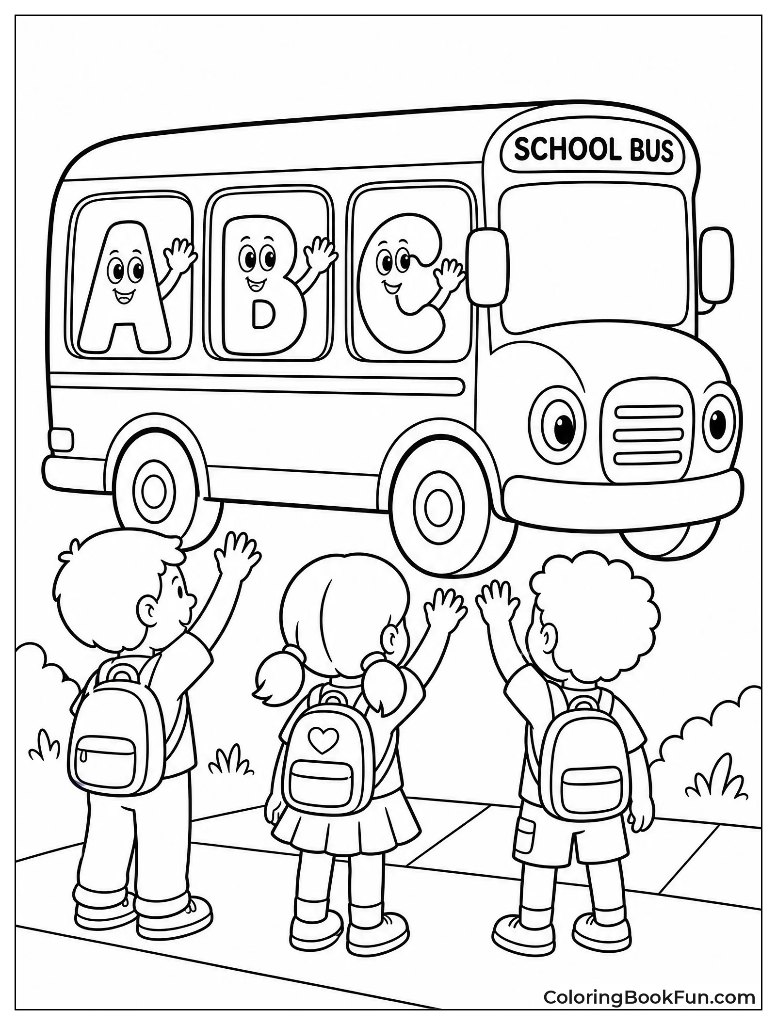 Letters Wave from School Bus