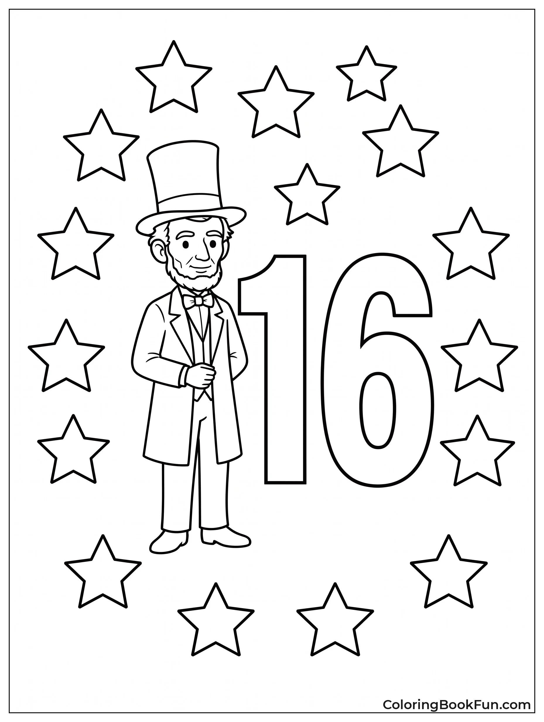 Count Sixteen Stars with Lincoln