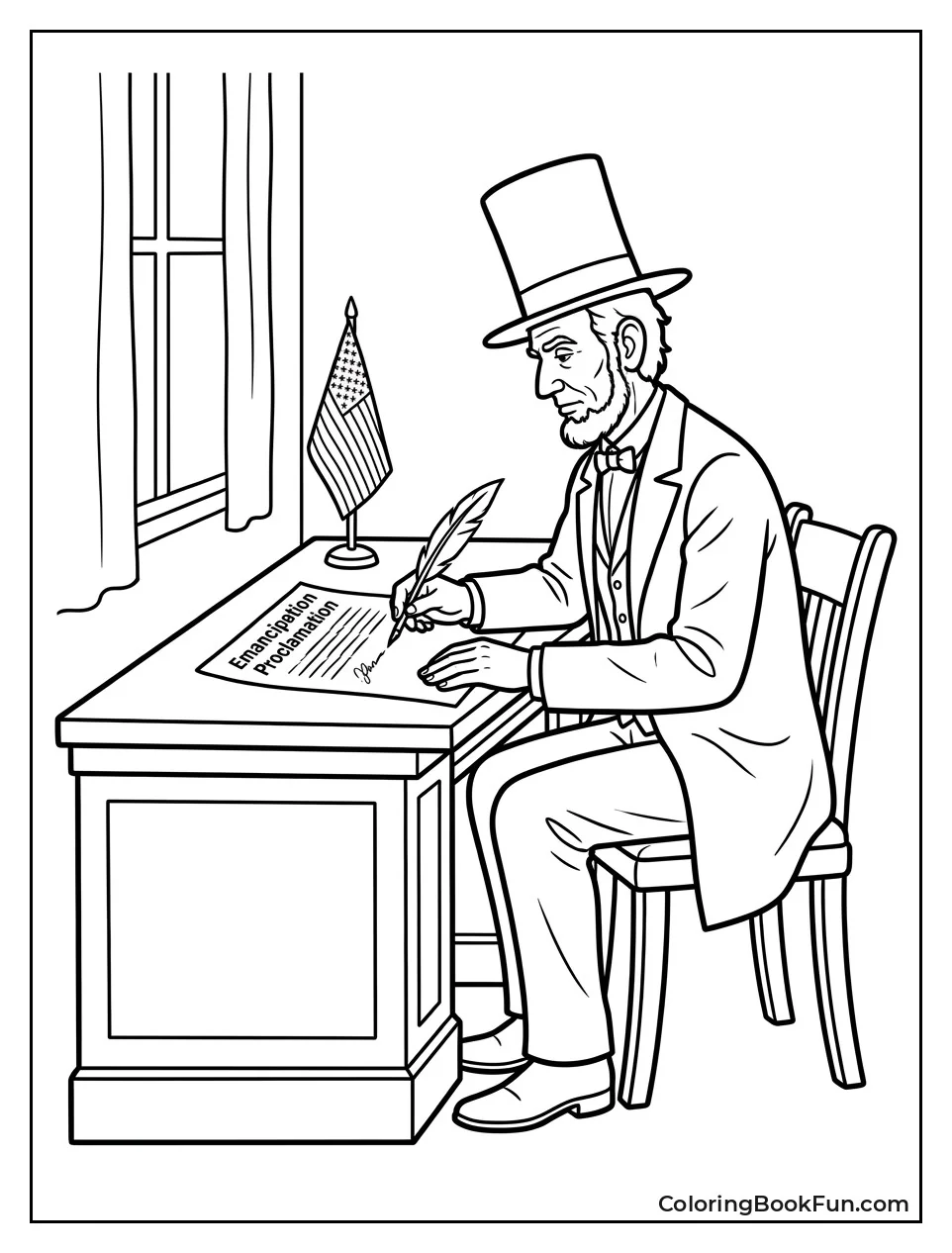 Lincoln Signs Important Document