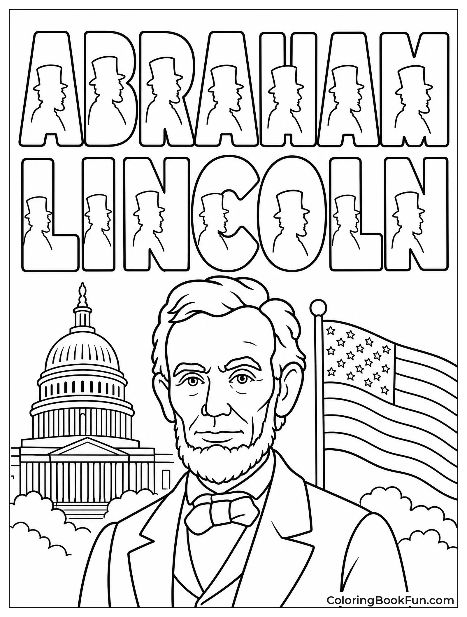 Abe Name in Bubble Letters