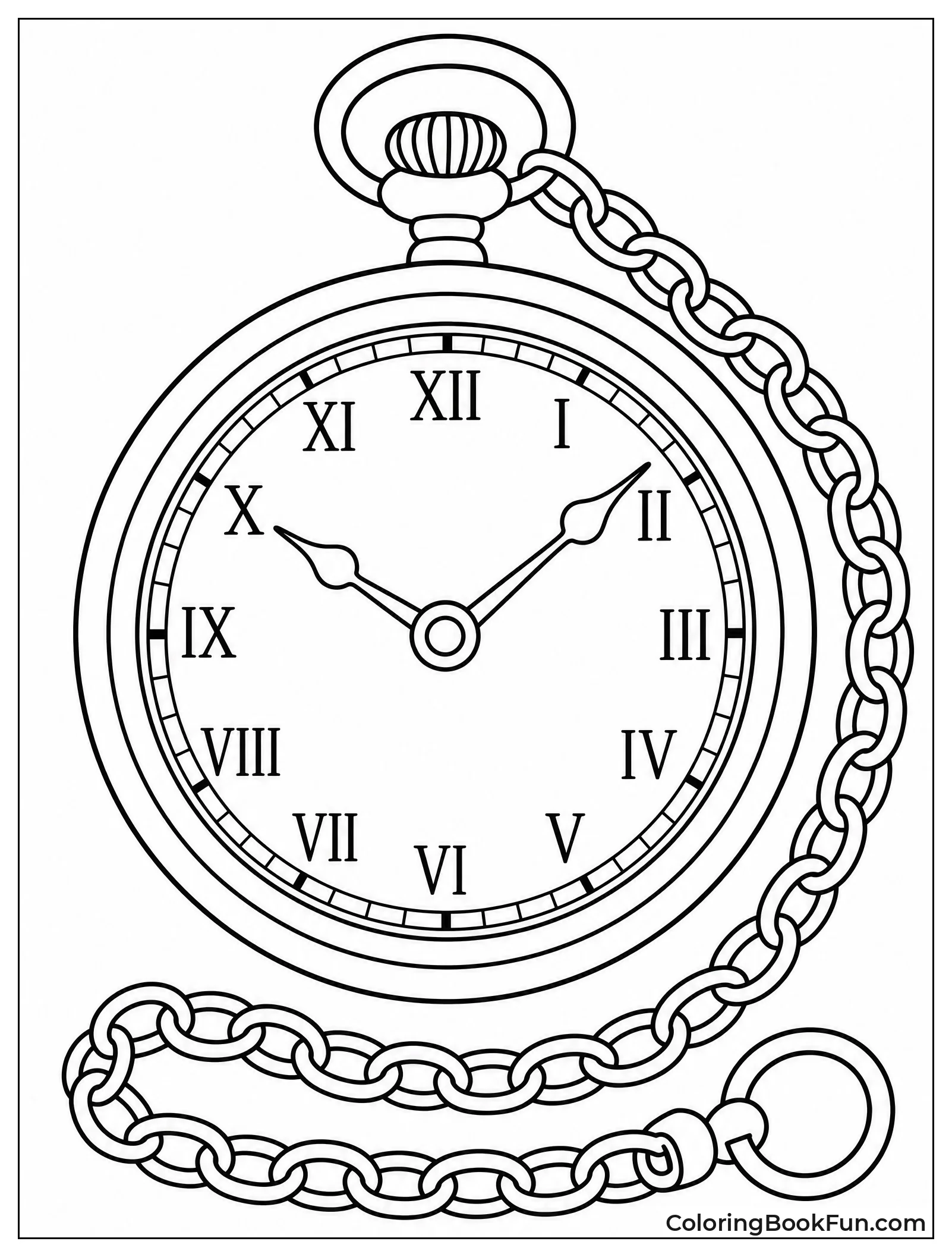 Old Pocket Watch with Numbers