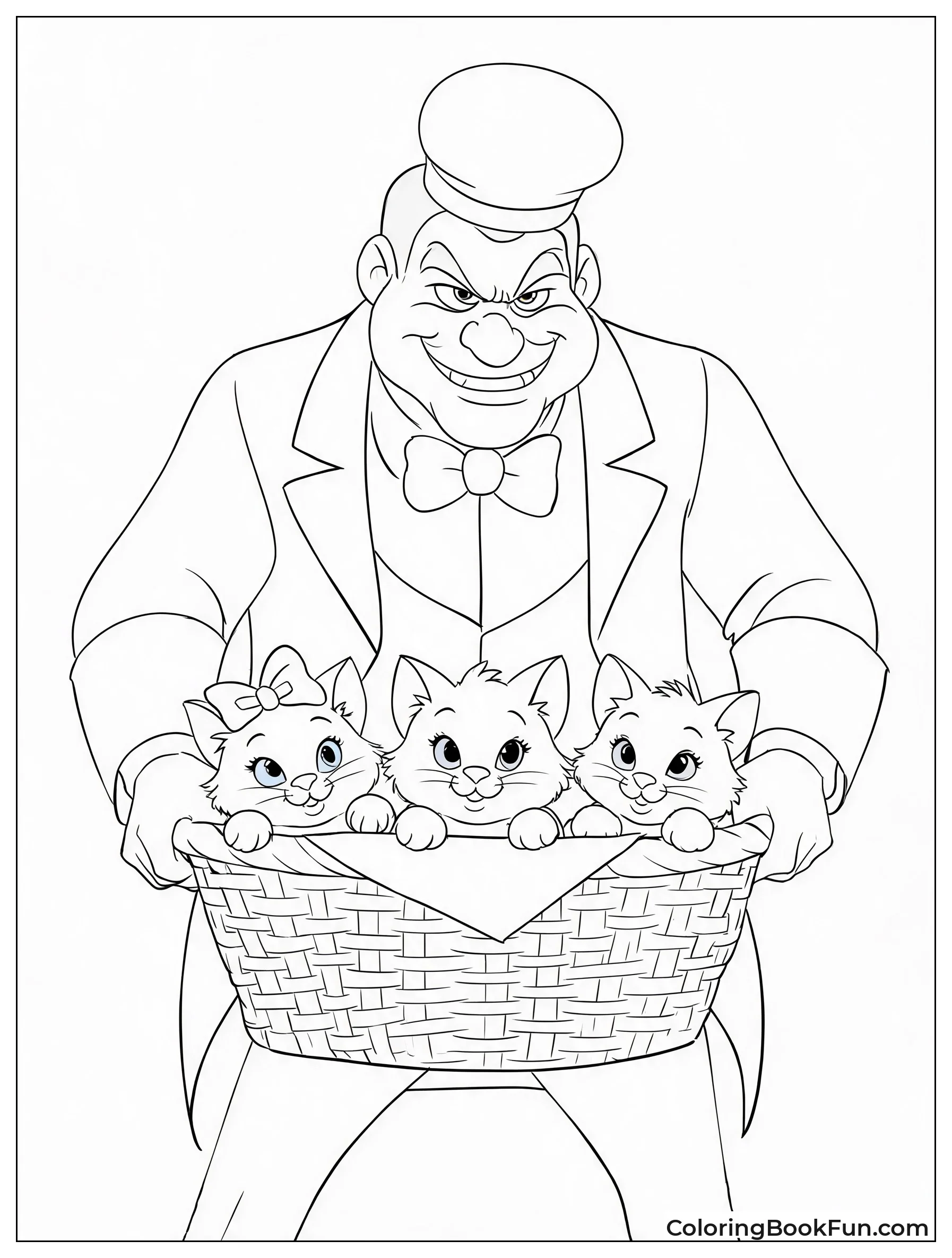 Edgar Holding the Basket of Kittens